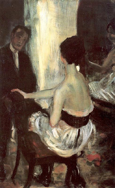 Glackens, William James Seated Actress with Mirror china oil painting image